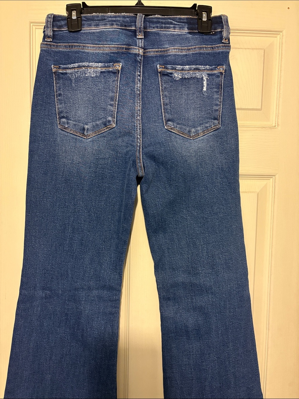 High-Rise Flare Jeans with Raw Hem - Picture 5 of 6